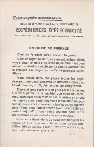 Pierre Bernardin et le tâtonnement expérimental