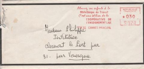 Faire part du décès de C. Freinet ( fonds Philippe Geneviève)