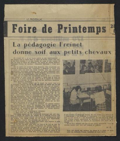 Une classe Freinet à la foire de Marseille