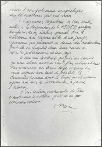 Compte-rendu du congrès FIMEM Bruxelles 1958 par Freinet