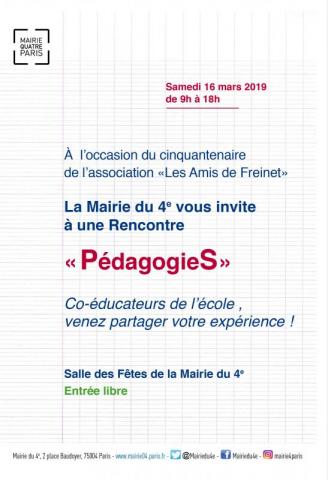  Journées Freinet Mairie du IVe Paris - 16 mars 2019 