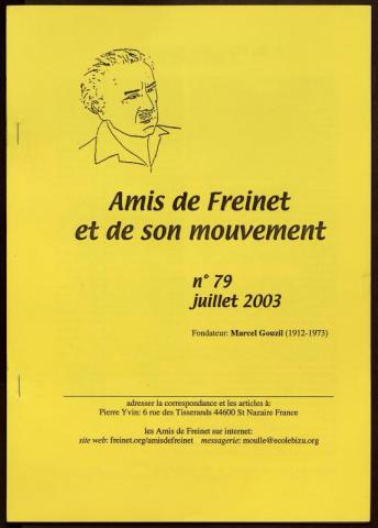Bulletin des Amis de Freinet n° 79 de juillet 2003
