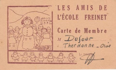 carte des Amis de l'Ecole Freinet