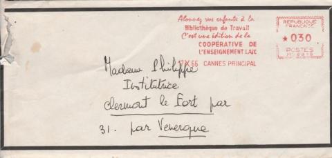 Faire part du décès de C. Freinet ( fonds Philippe Geneviève)