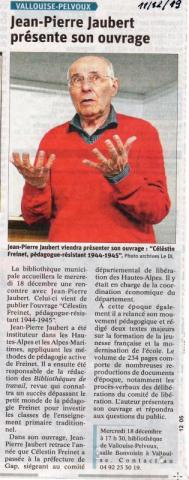 Présentation du livre de JP Jaubert à Vallouise