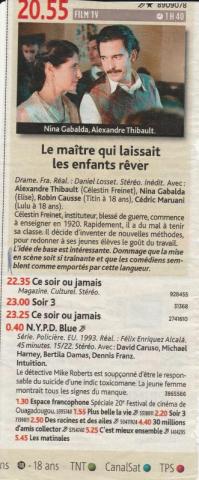 Le maître qui laissait les enfants rêver (annonce du téléfilm)
