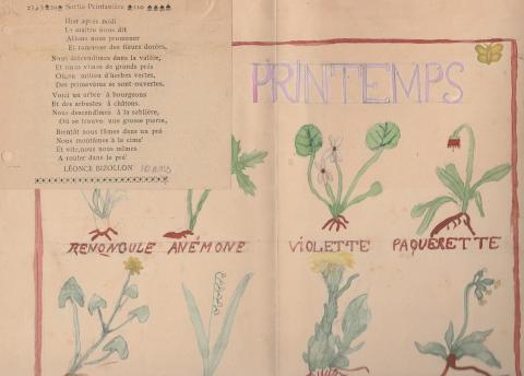 Documents de l'école de Corbelin aux alentours de 1930