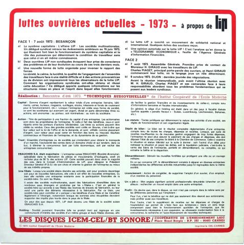 verso du disque
